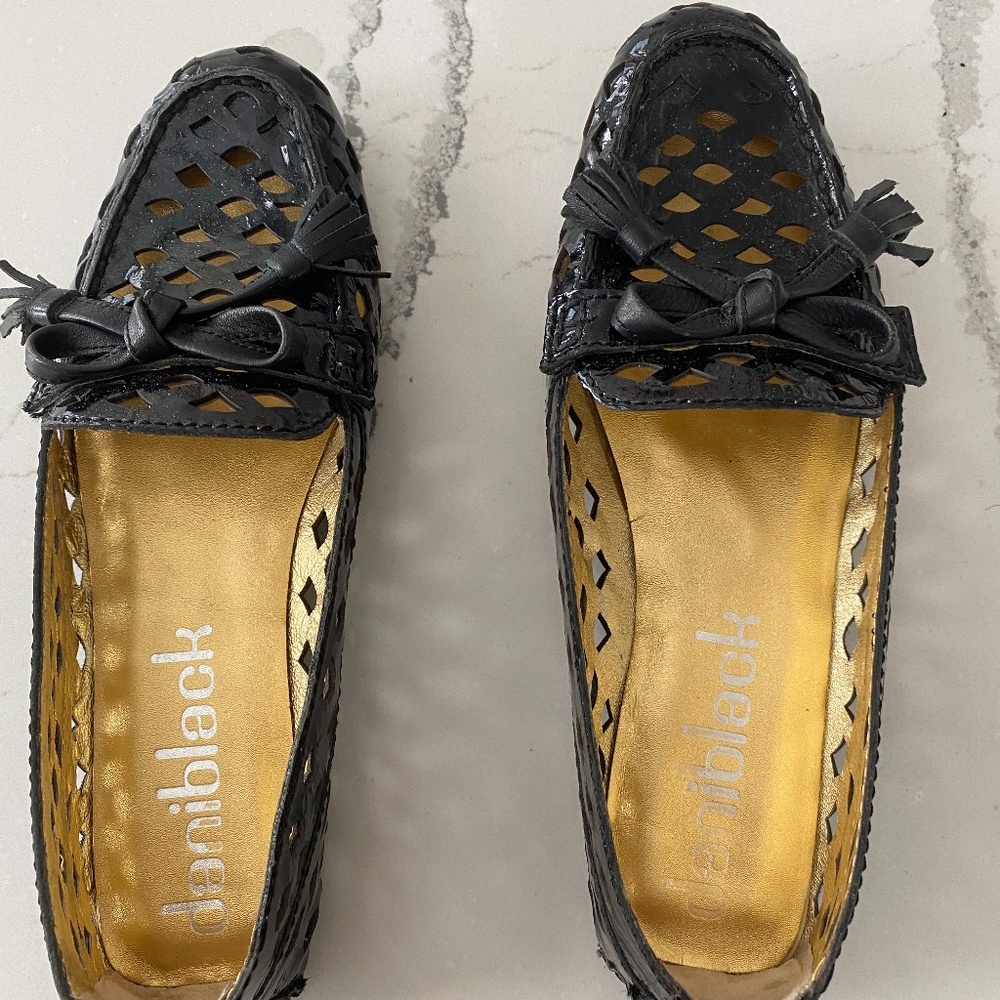 DaniBlack Black Driving Loafers with tassels